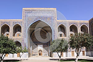 Uzbekistan Samarkand Veiw at Ulugh Beg Madrasahs