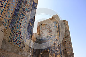 Uzbekistan Shahrisabz. The gigantic portal of Ak-Saray - the White Palace of Amir Timur