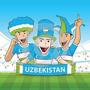 Uzbekistan Sport Fan Vector