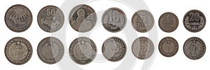 Uzbekistani Coins Isolated on White