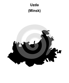 Uzda outline map