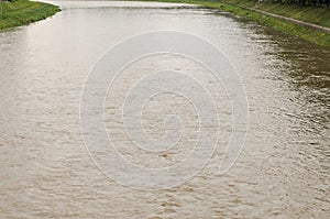 Uzh River in the city of Uzhgorod in Transcarpathia