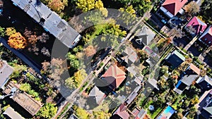 Uzhhorod aerial view, famous residencial district urban Transcarpathia, Ukraine Europe
