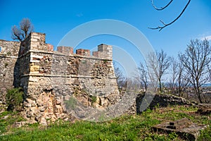 Uzhhorod Castle in Ukraine on a sunny spring day