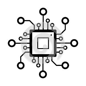 Circuit Board Icon Vector Design