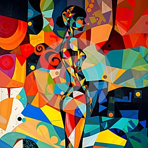 v8 abstract cubistic alien beauty 8000x8000px