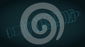 V12 engine crankshaft illustration