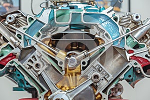 V-8 Engine Cutaway photo