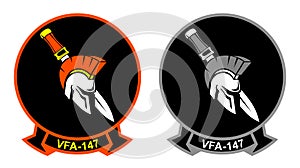 V F A - 147 Argonauts Logo - Show bird and Tactical Gray photo