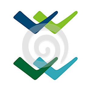 V Letter Check Mark Logo Template Illustration Design. Vector EPS 10