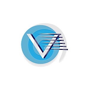 V Letter logo business