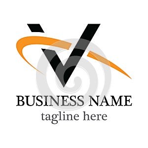V Letter logo business