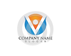 V Letter Logo Business Template Vector icon