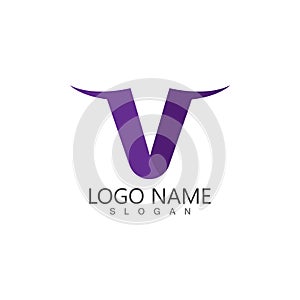 V Letter Logo Business Template Vector Icon.