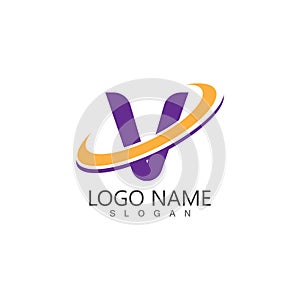 V Letter Logo Business Template Vector Icon.