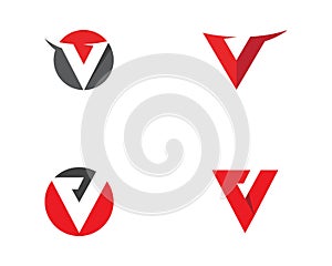 V Letter Logo Template vector