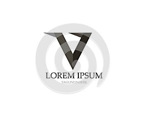 V Letter Logo Template vector