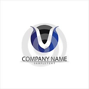 V Letter Logo Template vector