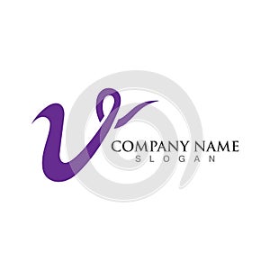 V Letter Logo Template vector