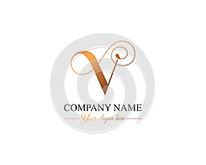V logo. V letter logo template elements. personal monogram. Vector elegant logo