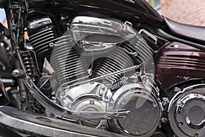 V-shaped motorcycle engine, 2 Cylinders