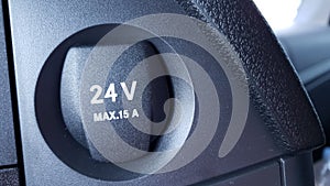 24v socket in the vehicle