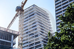V Tower, the skyscraper at Prague, Czech Republic.