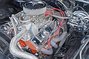 V8 engine compartment