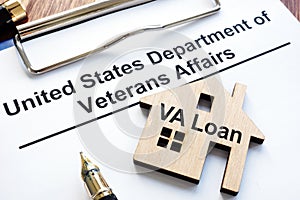 VA loan. US department of veterans affairs papers photo