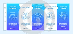 VA requirements onboarding vector template