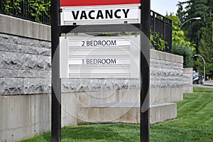 Vacancy sign