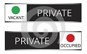 Vacant or occupied private slider signs