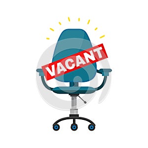 Vacant office chair place for job concept.