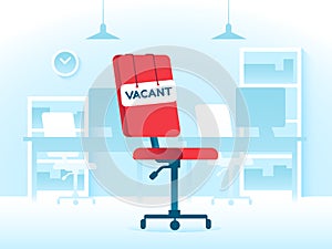 Vacant position job in creative office. Business vacancy hiring and work positioning. Vacancies vector concept photo