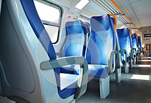 Vacant seats and Italian train