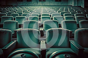 Vacant Seats in a Theater. AI