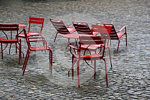 Vacant table in the cafe