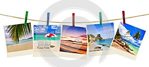 Vacation beach photography on clothespins photo