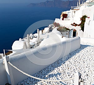 in vacation europe cyclades santorini old town white and the