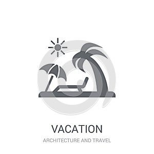 Vacation icon. Trendy Vacation logo concept on white background