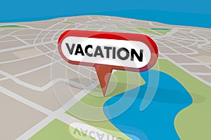 Vacation Location Map Pin Holiday Spot Travel Trip Destination 3