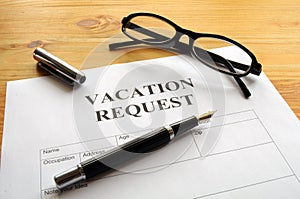 Vacation request photo