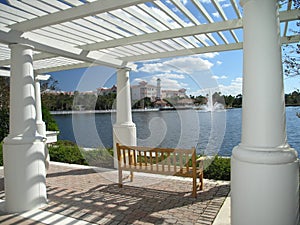 Vacation Resort bench & Trellis