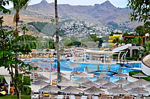 Vacation resort pool area