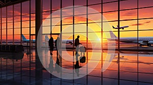 vacation sunset airport background