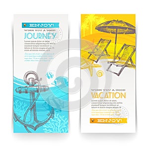 Vacation and travel banners