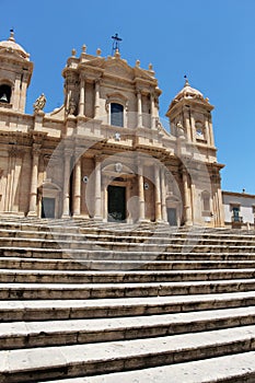 Vacations in sicily, baroque chatedral of noto