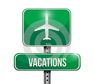 Vacations sign illustration design