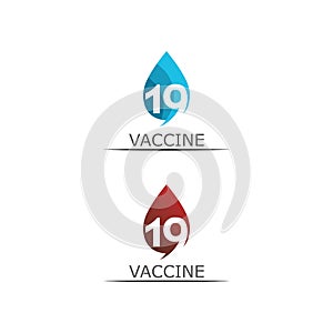 Vaccin logo medical vector antibiotic vaccination virus vaccine, design and illustration for health care