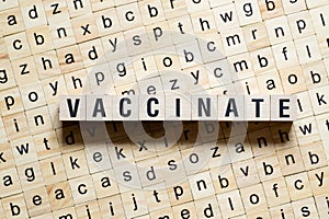 Vaccinare una parola sul cubi 